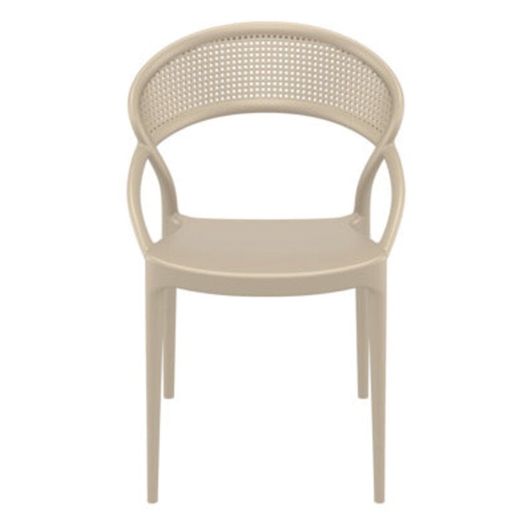 Set of 2 Farrah Stacking Patio Dining Armchairs