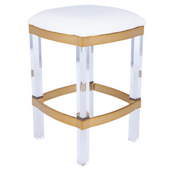 Riverton Acrylic and Faux Leather 24 H Counter Stool