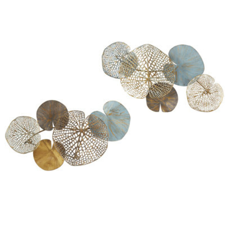 Lily Pad Multi-colored Metal Wall Decor
