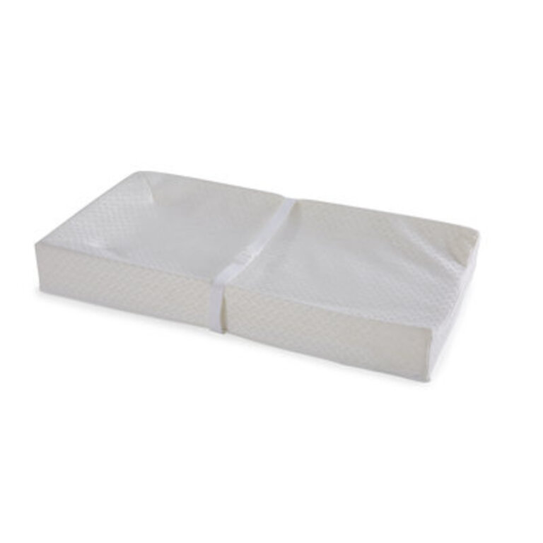 Sealy Baby Cotton Comfort Waterproof 3-Sided Contoured Baby Diaper Changing Pad for Dresser or Changing Table Baby Changing Pad - White 32 x 16