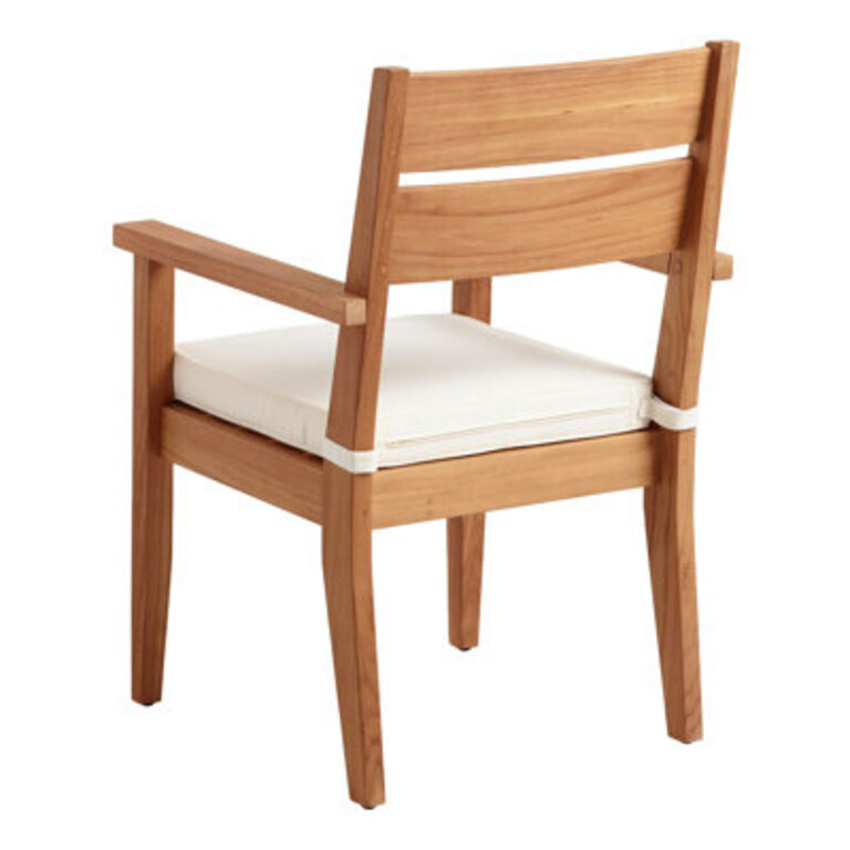 Echols Solid Teak Wood Armchair with Cushion