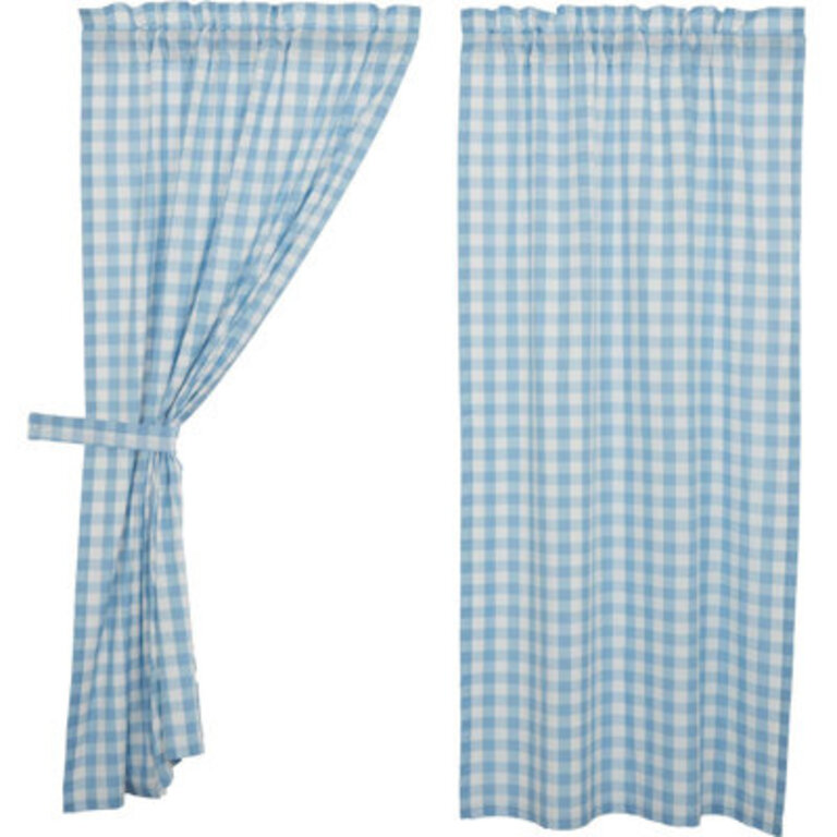 Annie Buffalo Check 100 Cotton Gingham Room Darkening Rod Pocket Curtain Panels