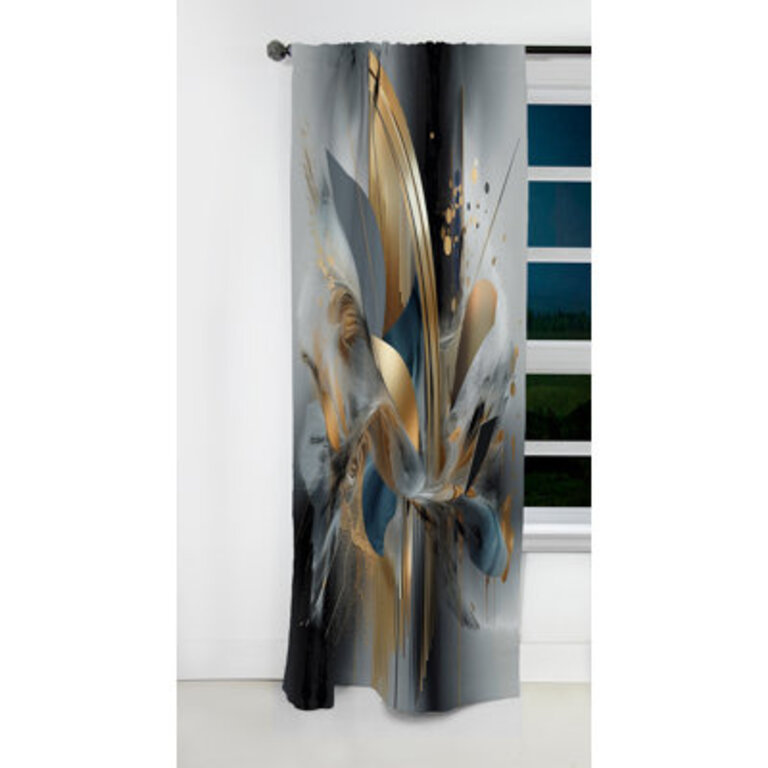 Soft Colors Marble Abstract II - Abstract Marble Curtain - Blackout Marble Curtain - 1 Panels