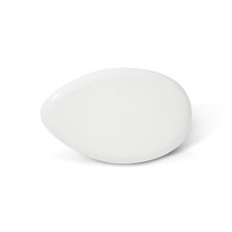 Gel Coat White River Stone Solid Coffee Table