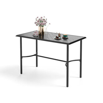 Alyne 551 Rectangular Metal Outdoor Bar Table