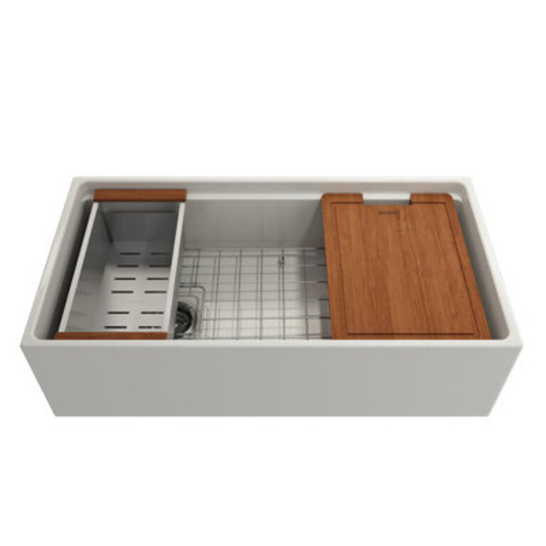 36 L Fireclay Kitchen Sink