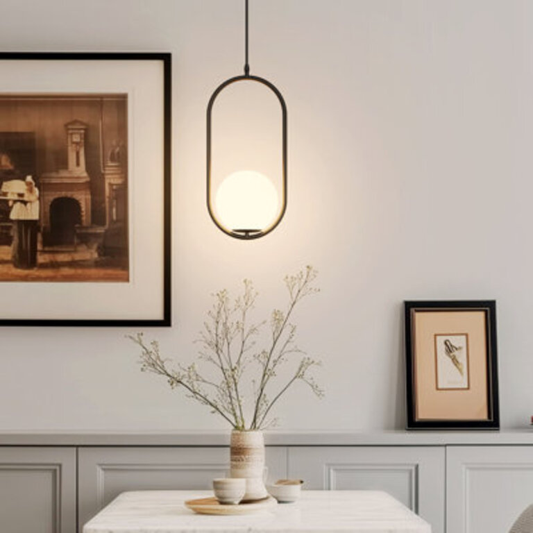 Estevanell 1 - Light Modern UniqueStatement Oval Globe Pendant Lights
