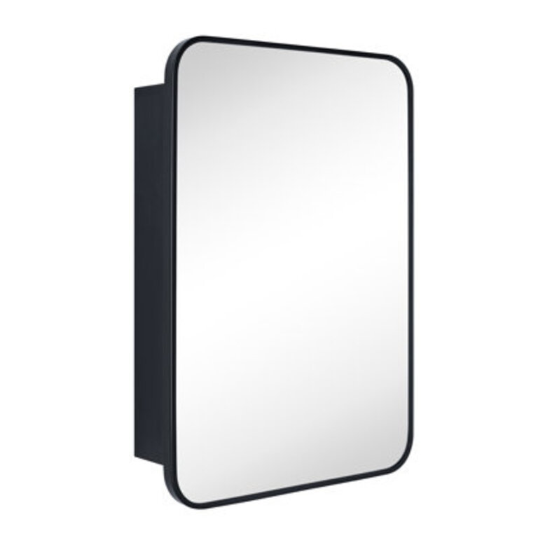 Garnes Recessed or Surface Mount Framed Medicine Cabinet with Adjustable Shelves