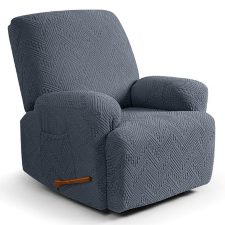 Harriet Recliner Chair Covers 3 Pieces Box Cushion Sofa Slipcovers Stretch Polyester Armchair Couch Cover with Pockets