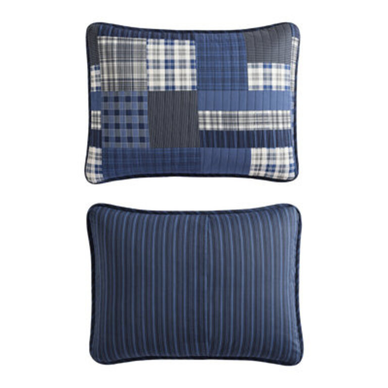 Arcadia Reversible Cotton Patchwork Quilt Set