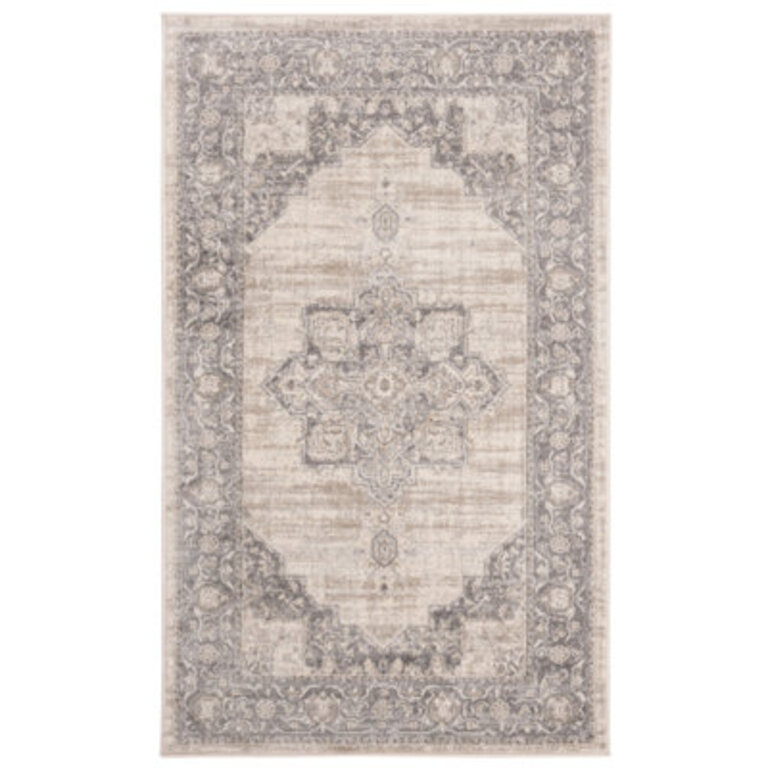 Aurelle Oriental CreamGray Area Rug