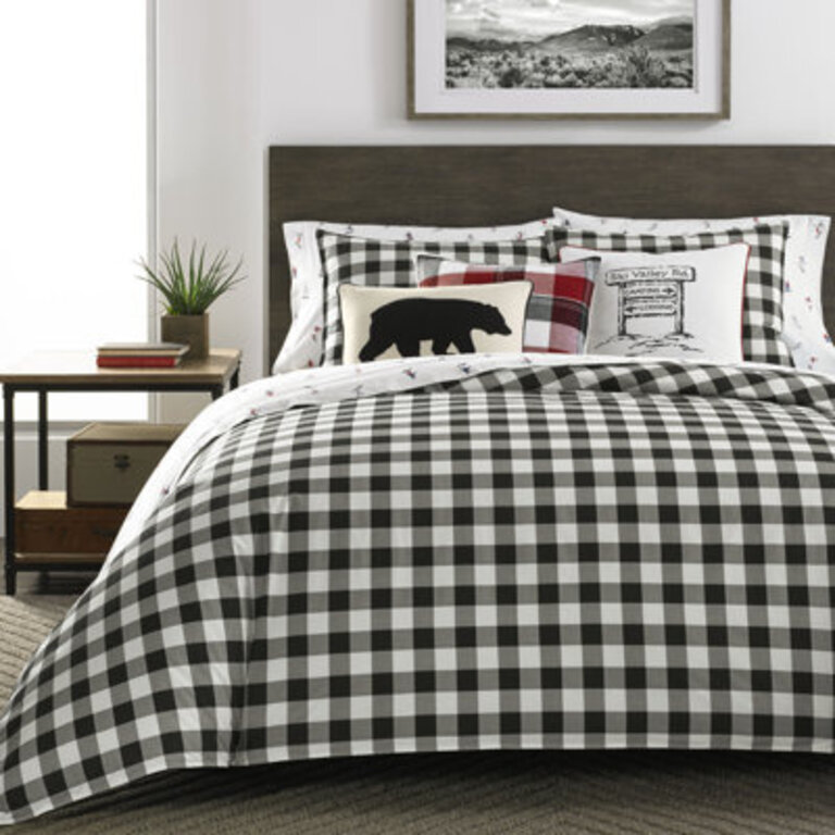 Eddie Bauer Mountain Plaid Dusted Duvet Cover Set