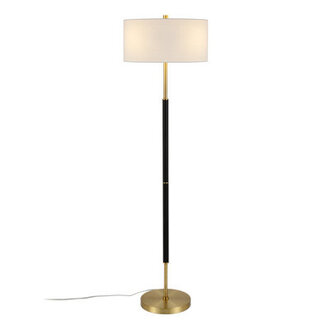 Olie 62 Inch Two-Tone Floor Lamp Fabric Drum Shade