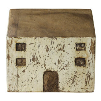 Wood Cottages Sculpture Set