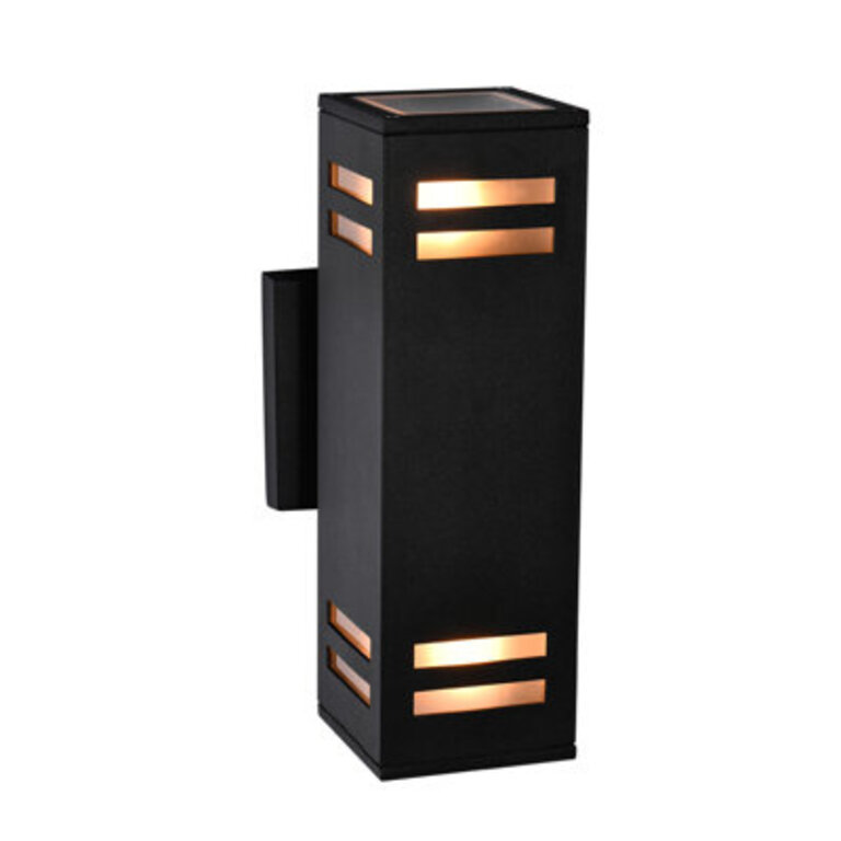 Breshawna Aluminum Matte Black Outdoor Armed Sconce