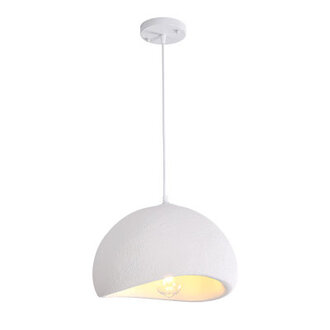 Jimyah 1- Light White Polystyrene UniqueStatement Modern Pendant
