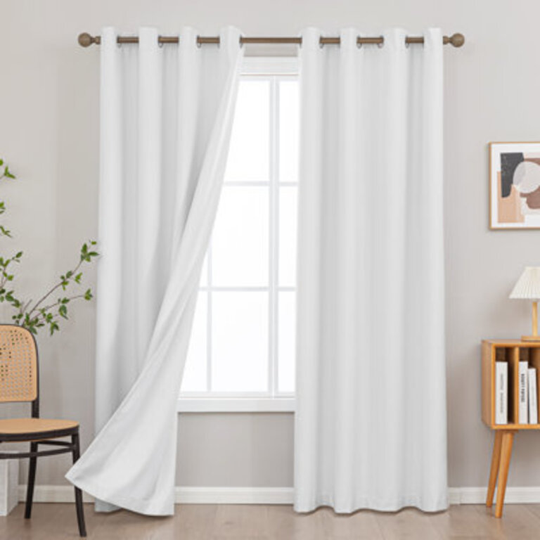 100 Blackout Thermal Insulated Polyester Curtain Pair Set of 2