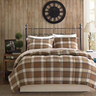 Woolrich Lumberjack Classic Quilting Soft and Cozy Solid Reverse Down Alternative Comforter Set