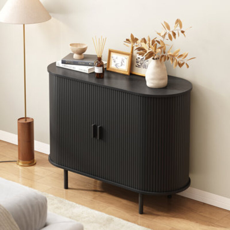 Jamyia Wood Sideboard with 2 Doors and Adjustable Shelves
