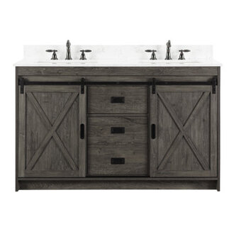 Jillian 54 Double Bathroom Vanity with Engineered Stone Top