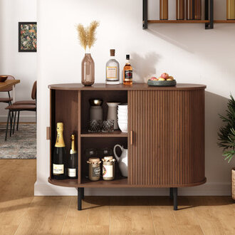 Sideboard Storage Cabinet With Doors And Shelves - Credenza Storage Cabinet For Office, Bedroom Storage Cabinet, Hallway Storage Cabinet, Console Storage Cabinet