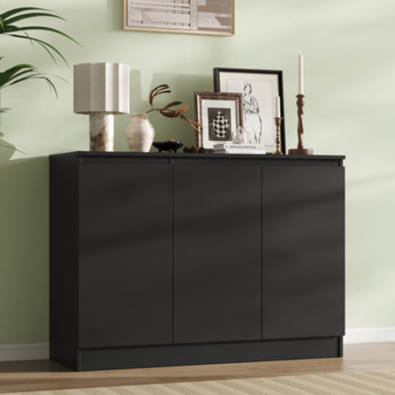 Buffet Storage Cabinet With 3 Door 43 W Coffee Bar Cabinet Kitchen Buffet Sideboard For Living Room Kitchen