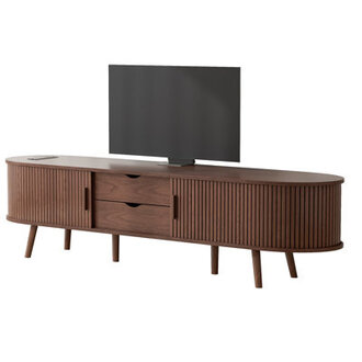 Mid century TV Stand With drawers And storage Shelvesfluted tv stand Designed To Fit Wood Entertainment Center For Living Room And Bedroom Media Console And Modern TV Console Table sliding door tv stand