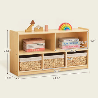 Montessori Shelf 5-Section Aldarcie 236 H x 446 W Bookcase