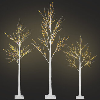 3-Piece White Lighted Artificial Christmas Trees for Decoration Christmas Wedding Party Decorations