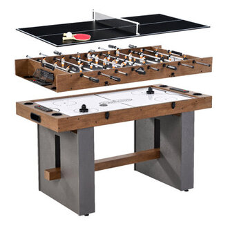 Barrington Urban Collection 54 3-in-1 Combination Table includes  Air Hockey Foosball And Table Tennis