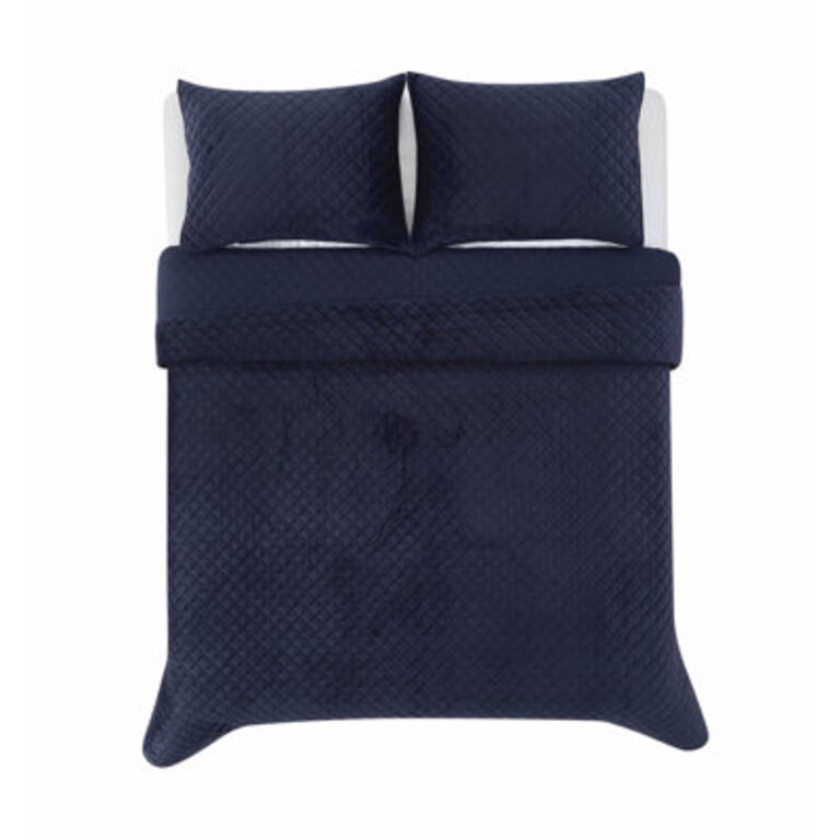 Diamond Velvet Quilt Set