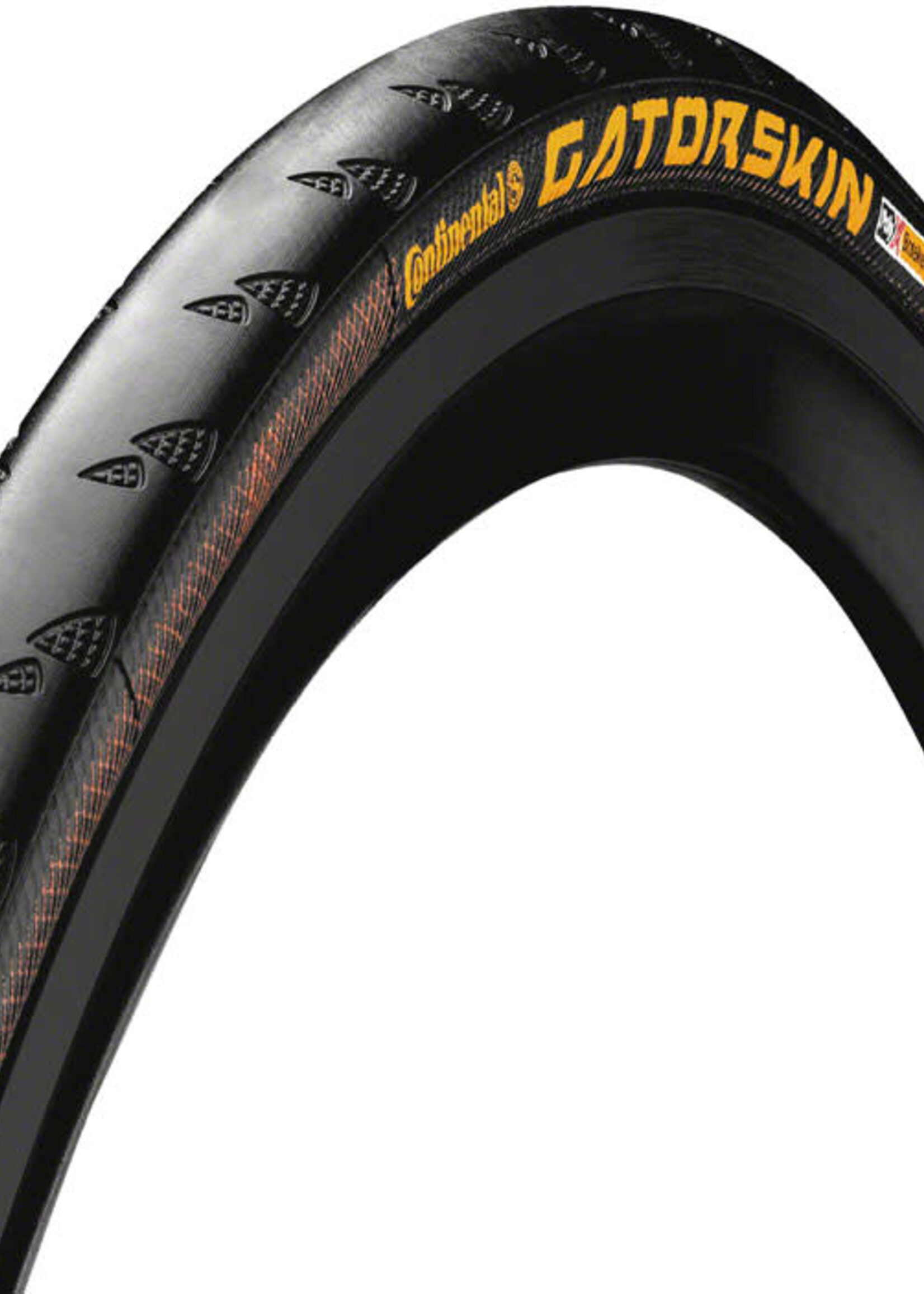 Continental Continental Gatorskin Tire -700x25, Clincher, Wire, Black, PolyX Breaker