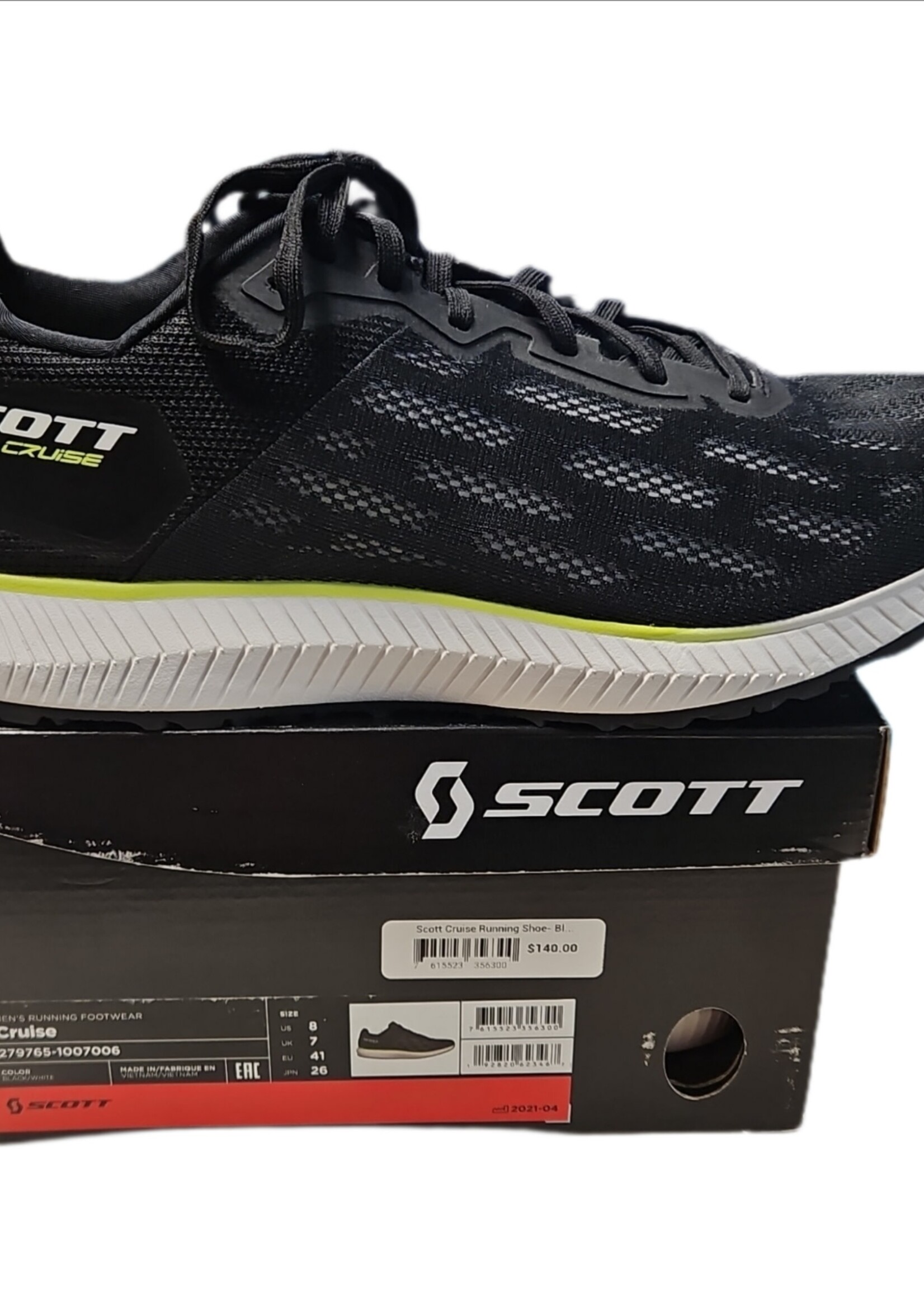 Scott Running Scott Cruise Mens Running Shoe, Black/White