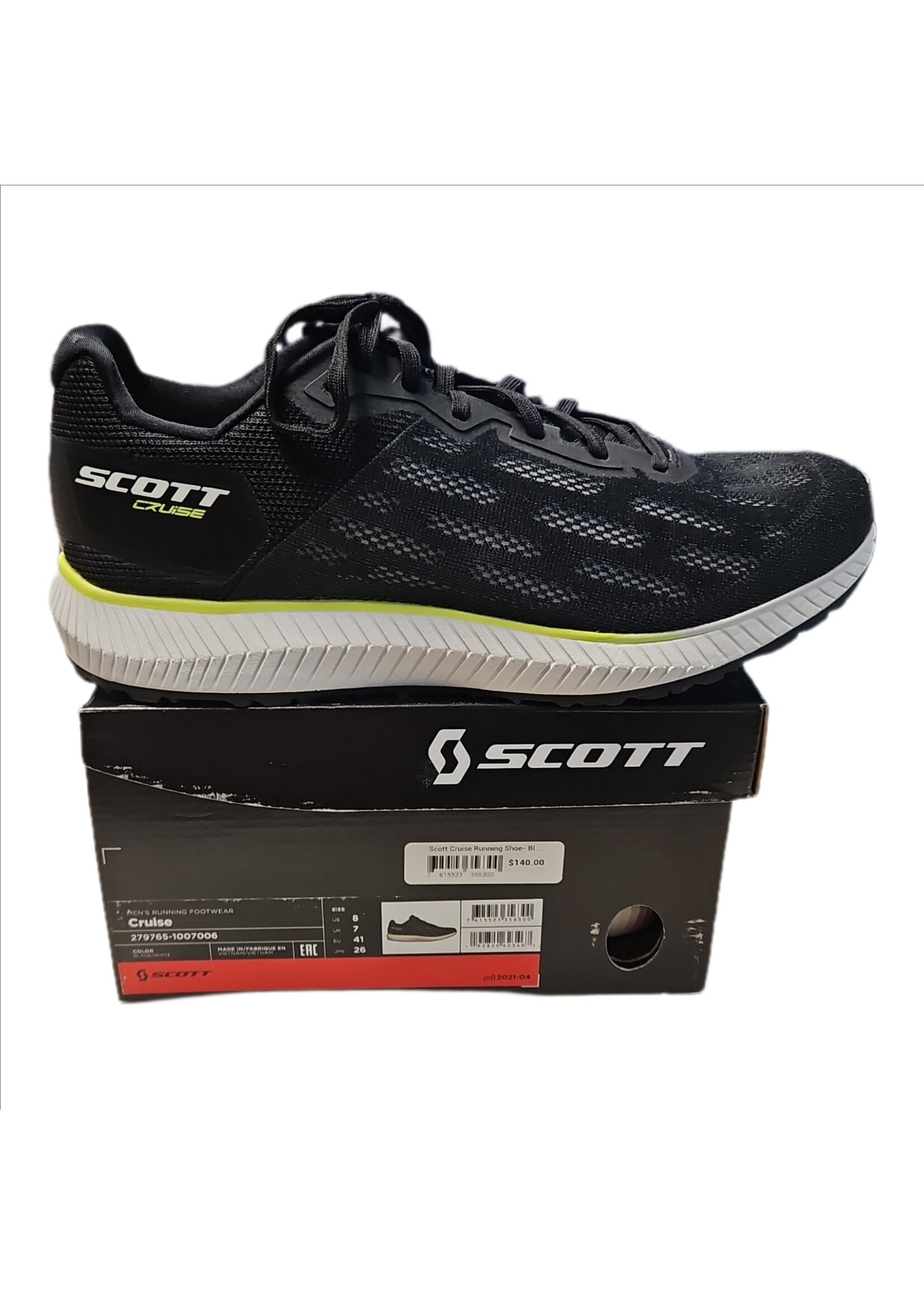 Scott Running Scott Cruise Mens Running Shoe, Black/White