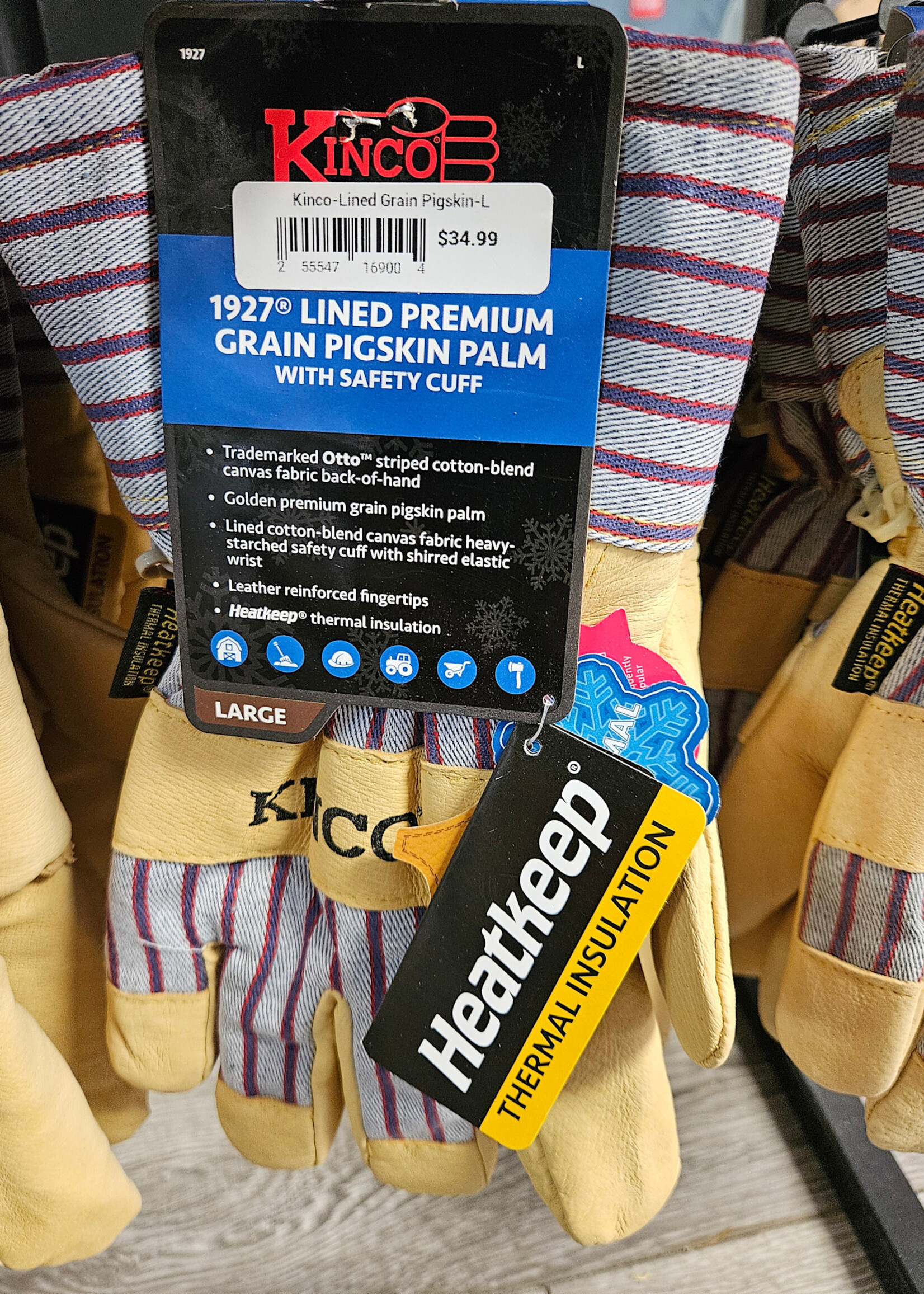 Kinco Kinco 1927 Lined Grain Pigskin Glove