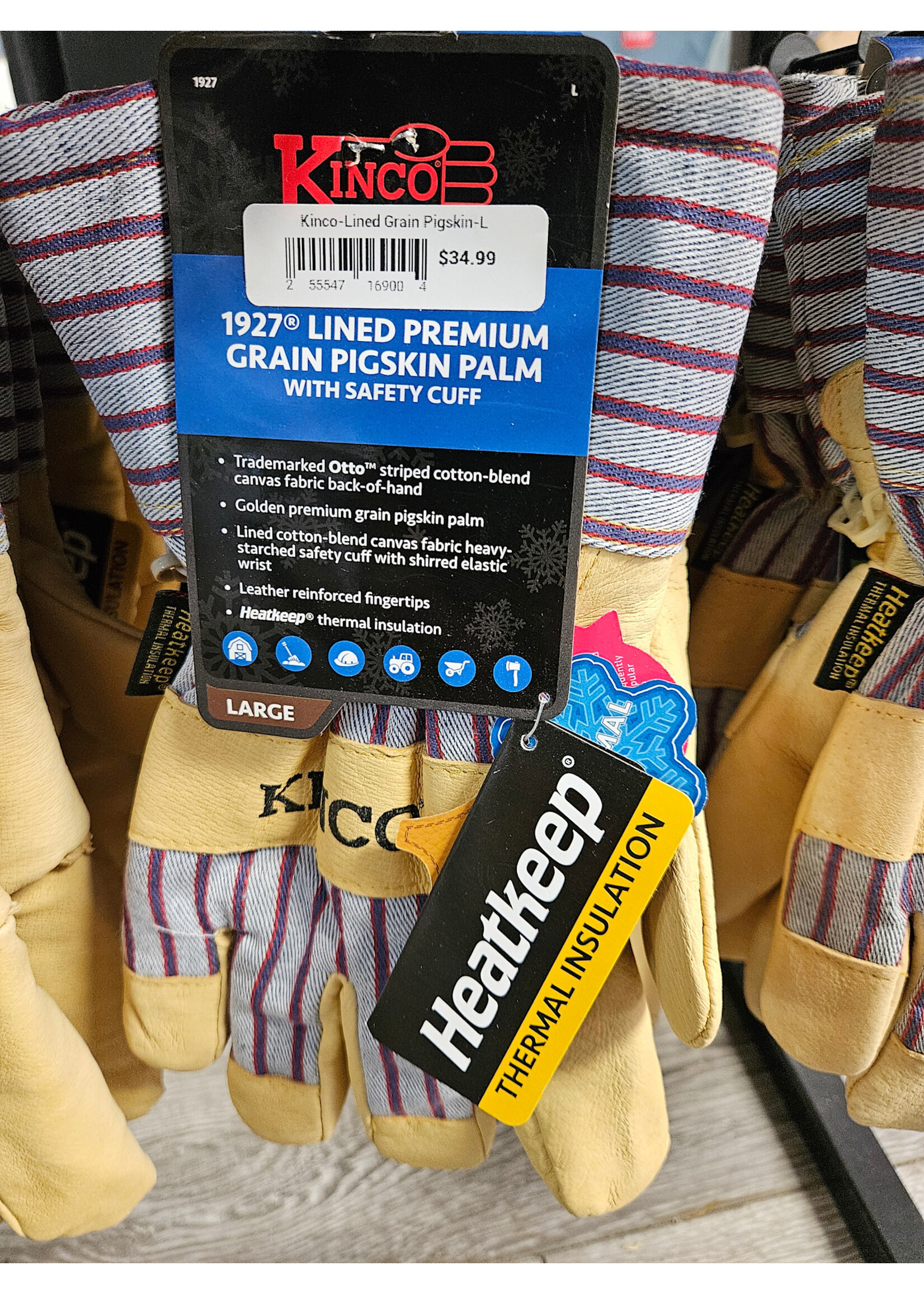 Kinco Kinco 1927 Lined Grain Pigskin Glove