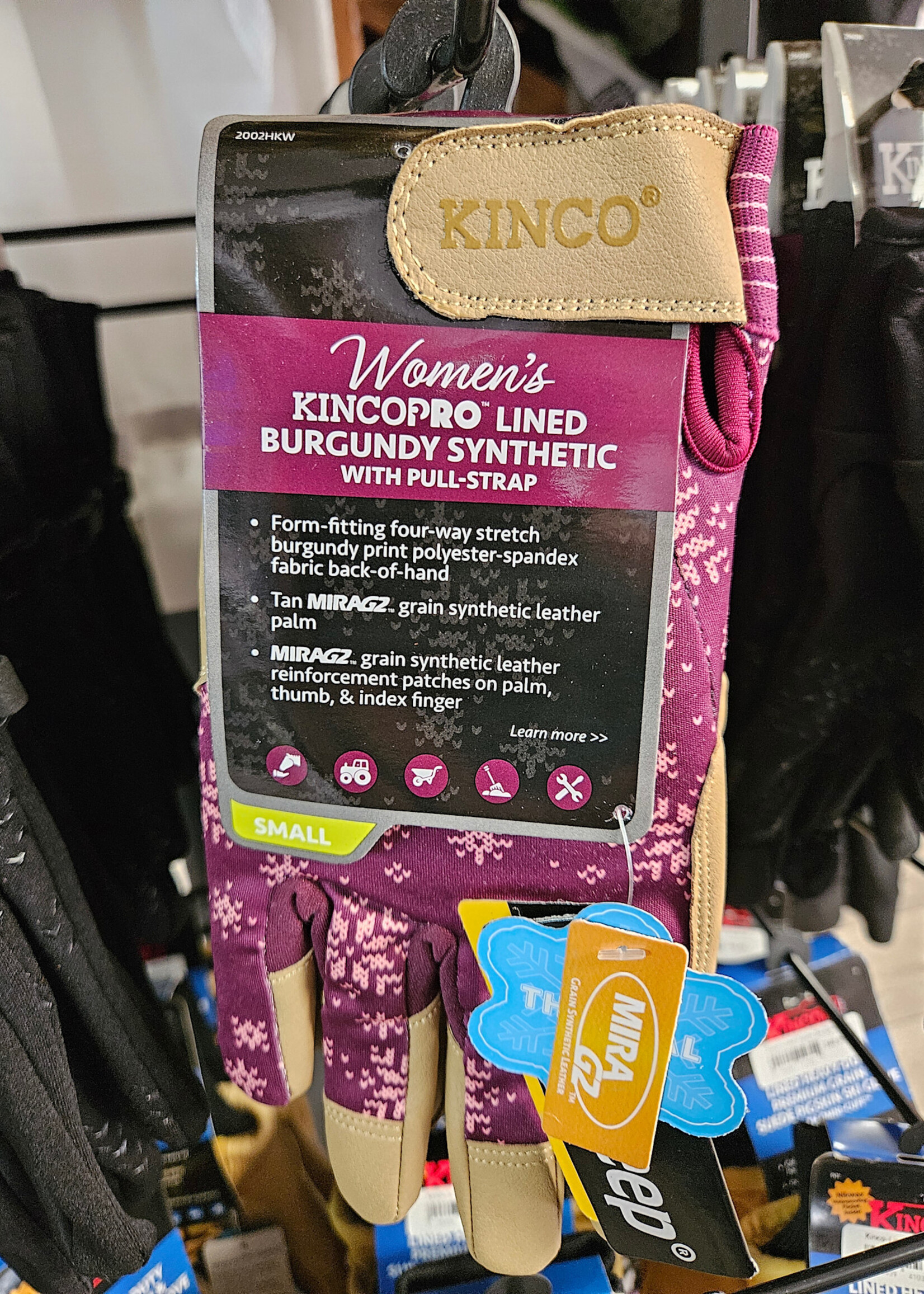 Kinco Kinco Womens Pro Lined Burgundy
