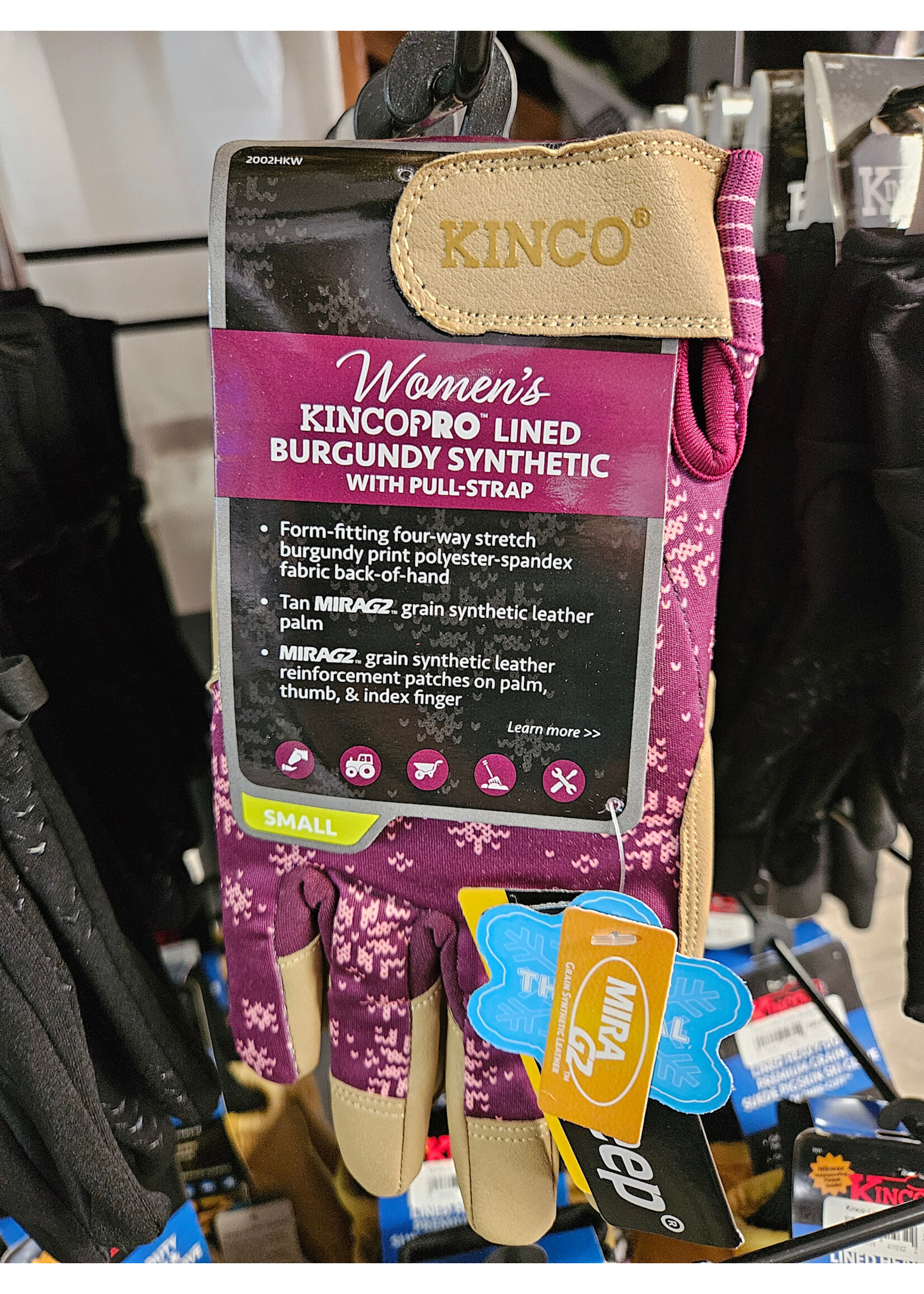 Kinco Kinco Womens Pro Lined Burgundy