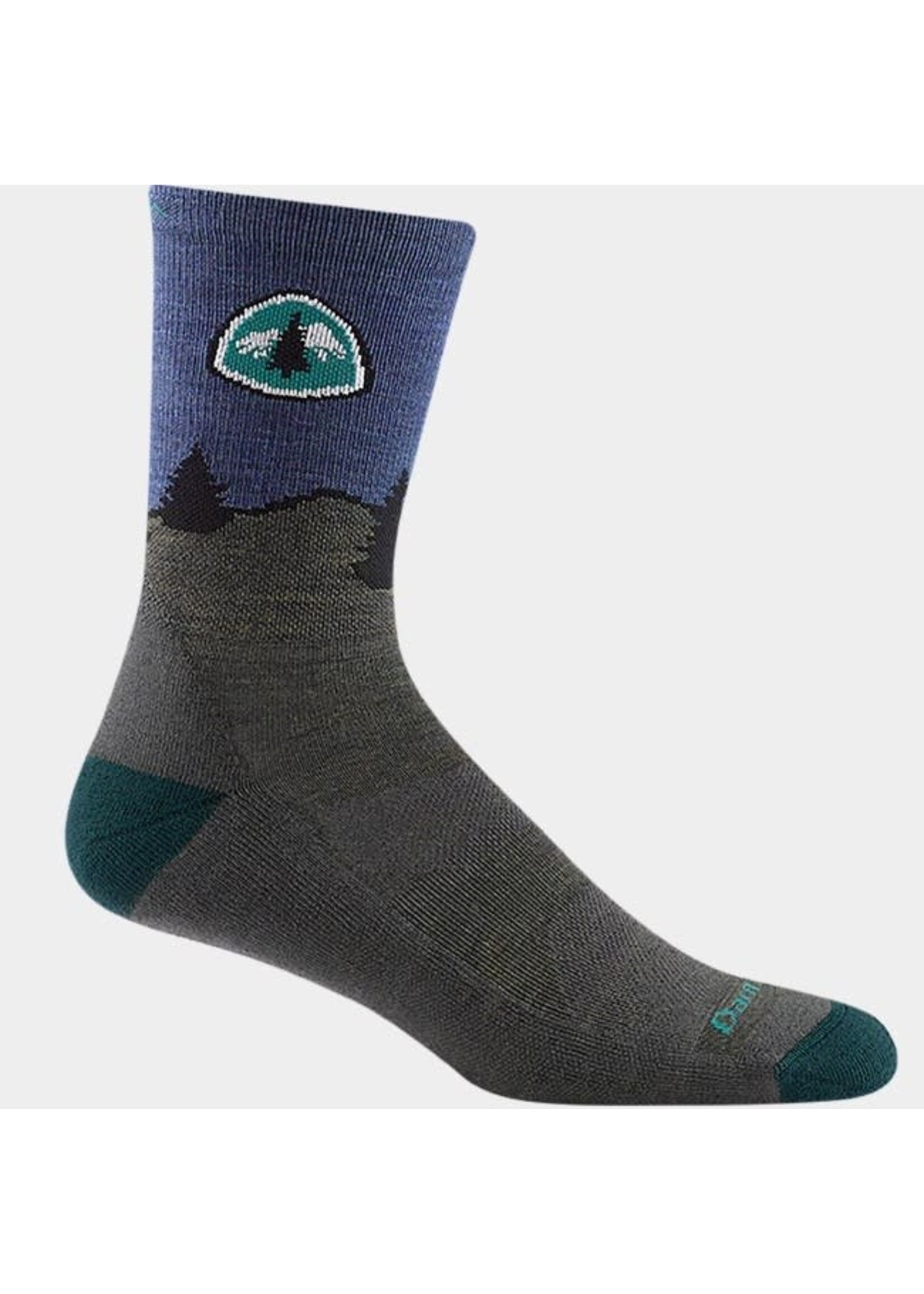 Darn Tough PCT Micro Crew Lightweight Hiking Socks (1999) Forest