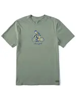Life is Good Crusher-LITE Tee Jake Biking MossGreen