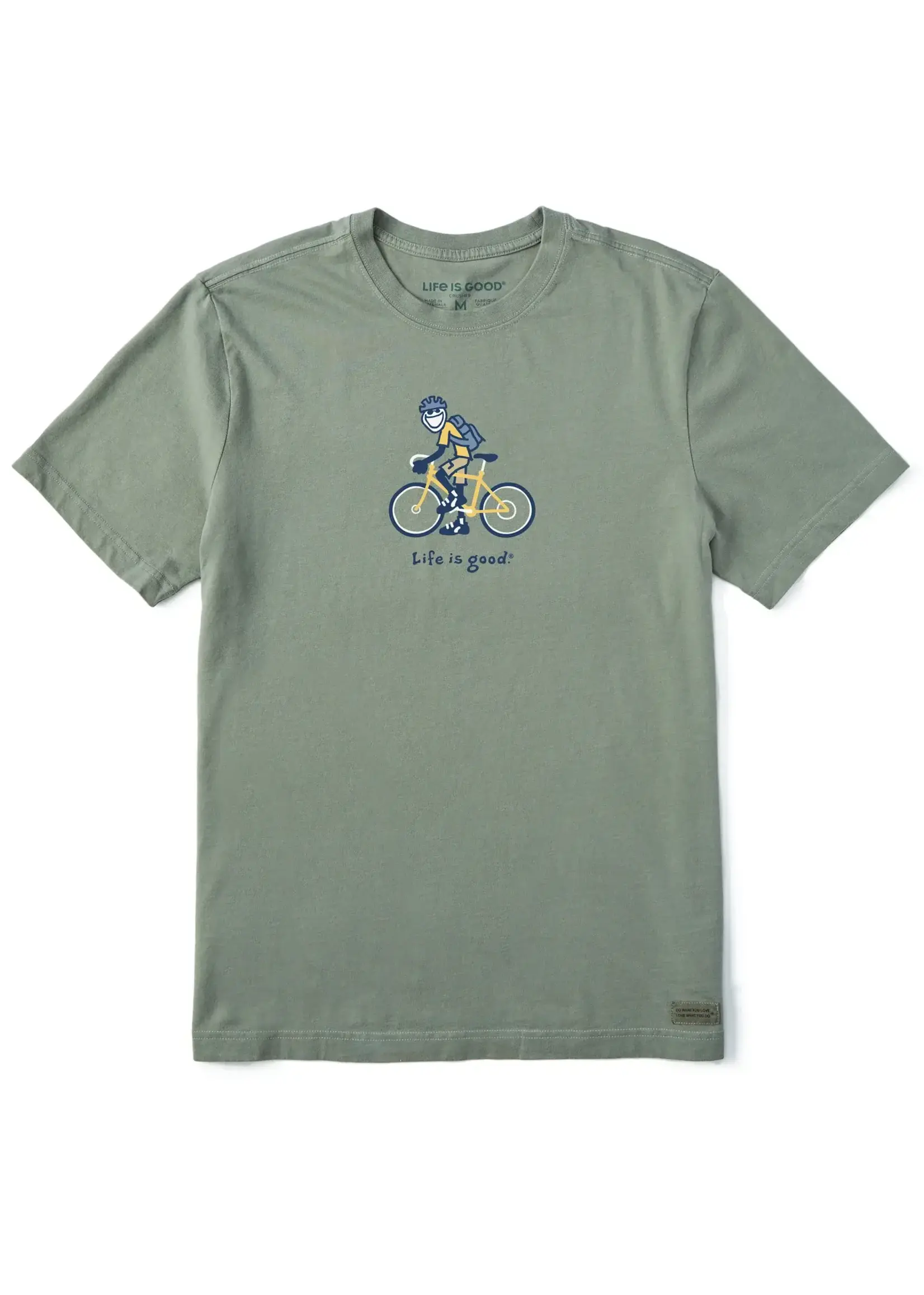 Life is Good Crusher-LITE Tee Jake Biking MossGreen