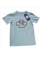 Life is Good Kids SS Crusher Tee Flower Bike