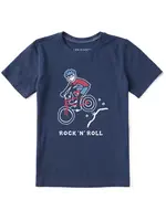 Life is Good Kids SS Crusher Tee Jake Rock n Roll DstBlu