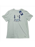 Life is Good Mens Crusher-LITE Tee Peace Out SagGrn