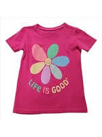 Life is Good Toddler Crusher Tee Happy Daisy RspPnk