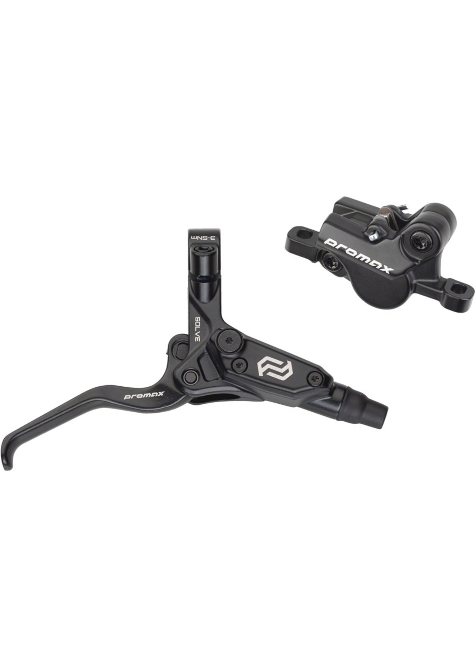 Promax Promax Solve DSK-923 Disc Brake and Lever Set - Rear, 2-Piston Hydraulic, Post Mount, Black