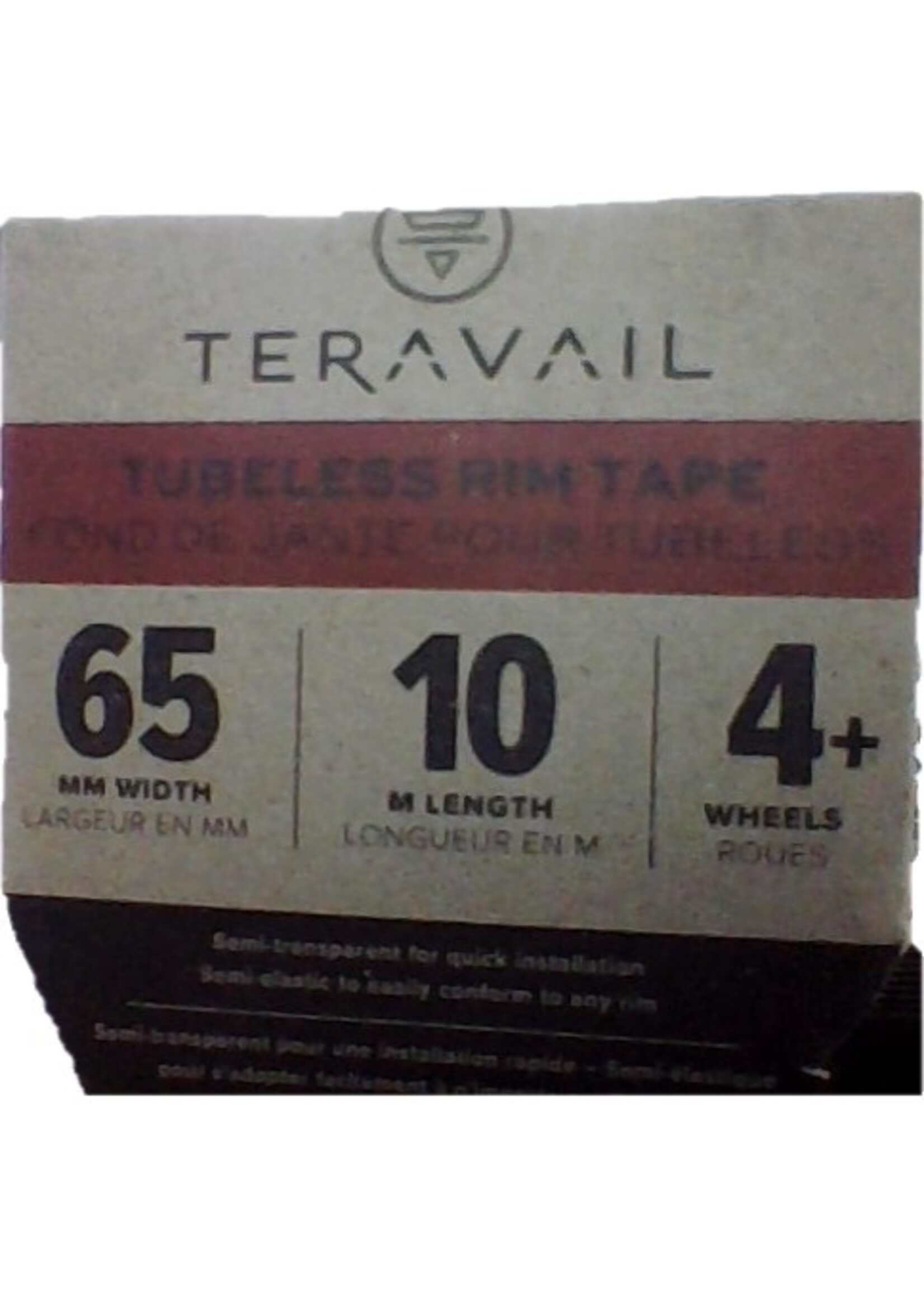 Teravail Teravail Tubeless Rim Tape - 65mm x 10m, For Four Wheels