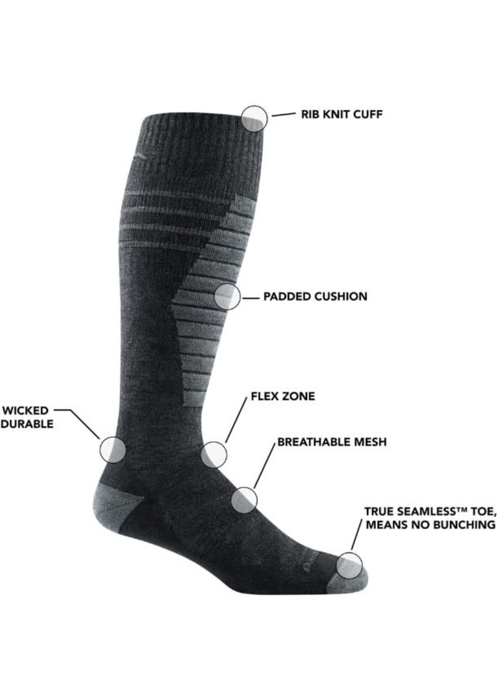Darn Tough Men's Edge Over-the-Calf Midweight Ski & Snowboard Sock