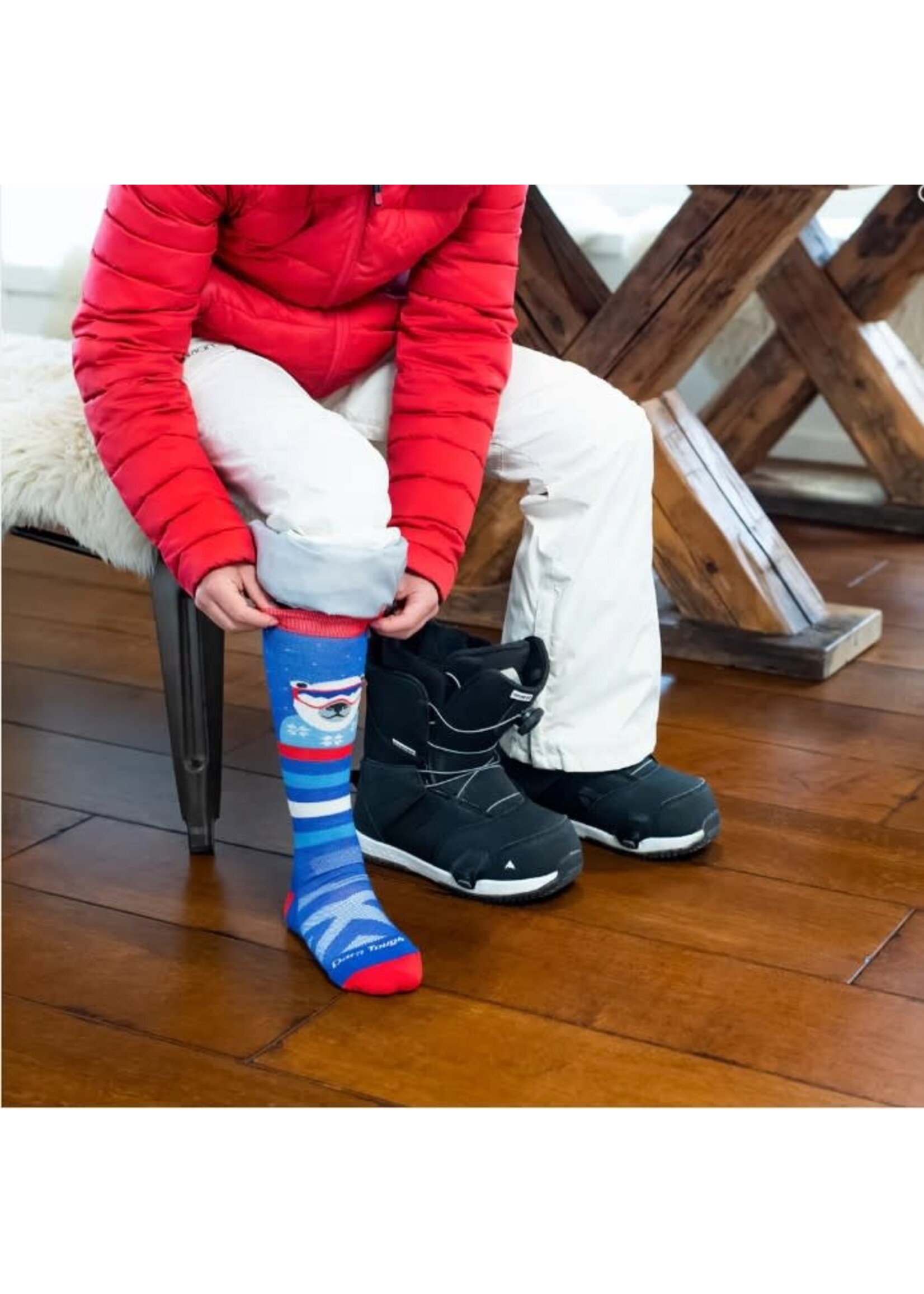 Darn Tough Kids Polar Patroller Over-The-Calf Midweight Ski & Snowboard Sock