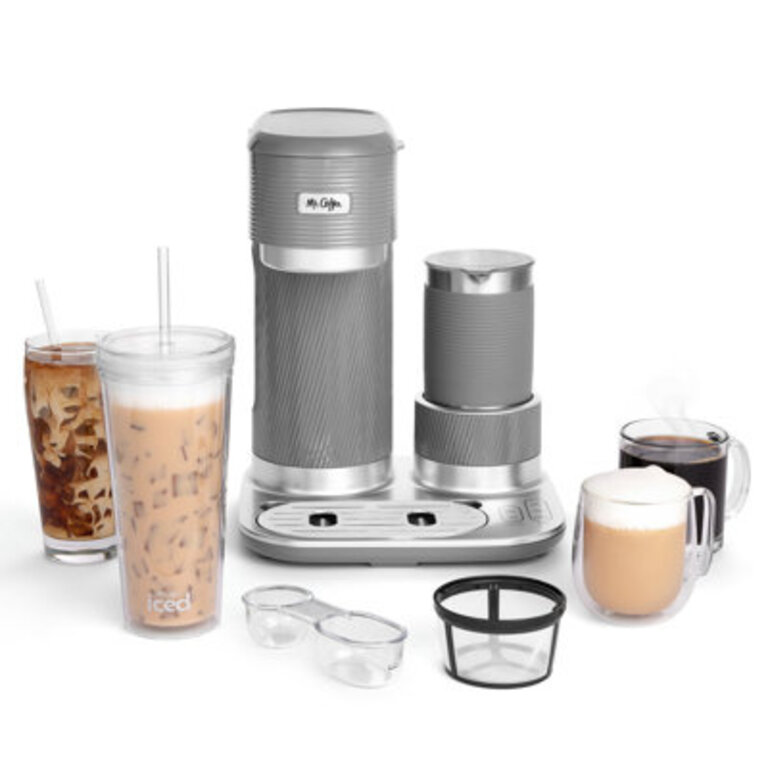 Mr Coffee 4-in-1 Single-Serve Latte Lux Iced and Hot Coffee Maker with Milk Frother